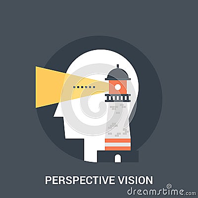 Perspective vision icon concept Vector Illustration