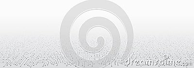 Perspective wide High-tech technology background texture. Abstract 3D circuit board vector illustration. Vector electronic Vector Illustration