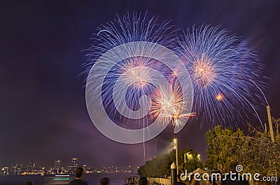 Perth Fireworks City of Light Show 2023 Editorial Stock Photo