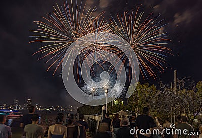 Perth Fireworks City of Light Show 2023 Editorial Stock Photo