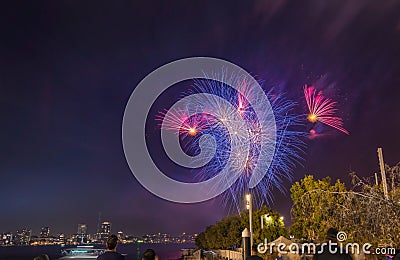 Perth Fireworks City of Light Show 2023 Editorial Stock Photo