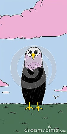 Perturbed Eagle: A Kawaiipunk Satirical Comic Illustration By Allie Brosh Cartoon Illustration