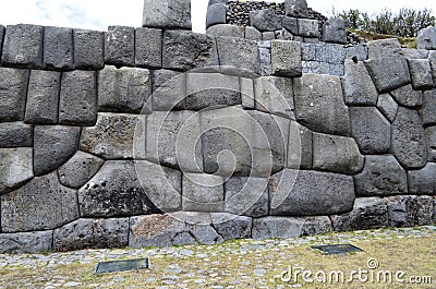 Peru,Cusco.Sasayhuaman, ancient military fortress of the Inca Editorial Stock Photo
