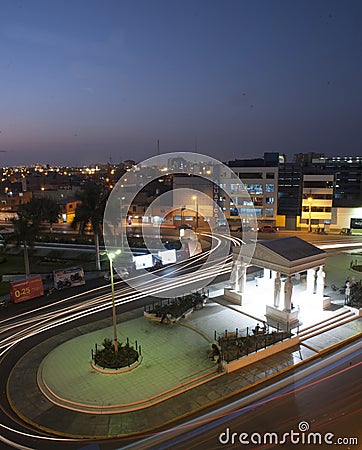 Peru View of Muses park in Chiclayo. This pretty park is interesting because of the statues depicting the muses Editorial Stock Photo