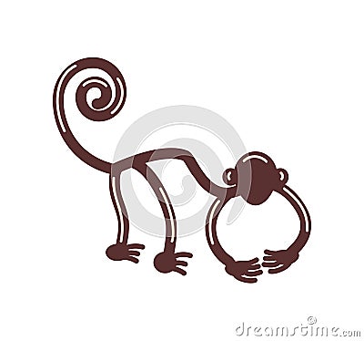 peru nazca creature Vector Illustration