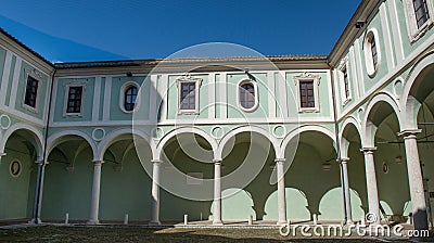 Perugia Italy 24 2022 The abbey complex of San Pietro has three monumental cloisters Stock Photo