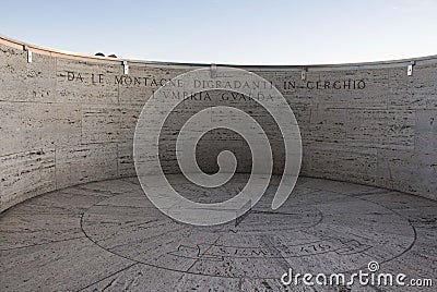 Monumental balustrade on a viewpoint of Perugia, Italy Stock Photo