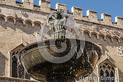 Perugia - Monumental fountain Stock Photo