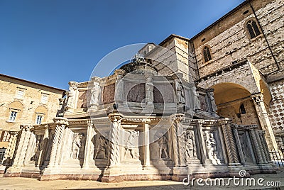 Perugia - Monumental fountain Stock Photo