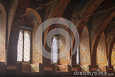 Perugia, interior of historic palace Stock Photo