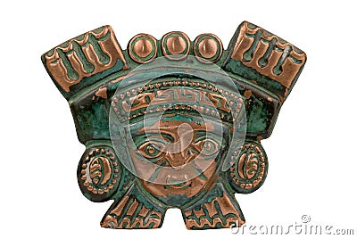 Peruvian ancient ceremonial mask Stock Photo