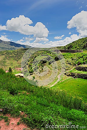 Peruvian ancient city landscape Stock Photo