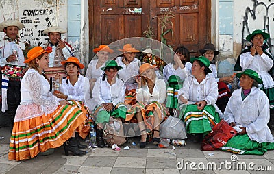 Peruvian Dancers Editorial Stock Photo
