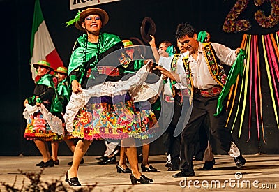 Peruvian dancers Editorial Stock Photo