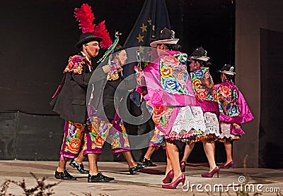 Peruvian dancers Editorial Stock Photo