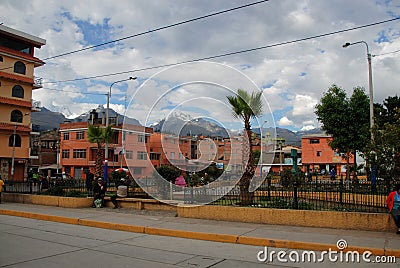 The Peruvian village of Huaraz Editorial Stock Photo