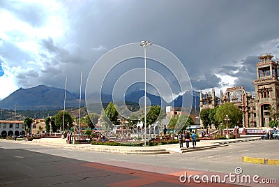 The Peruvian village of Huaraz Editorial Stock Photo