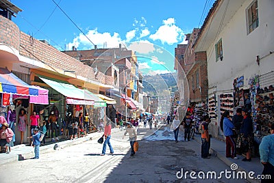 The Peruvian village of Huaraz Editorial Stock Photo