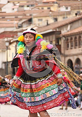 Peruvian Woman in traditional dress Editorial Stock Photo