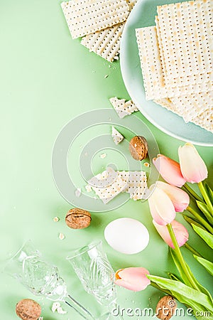 Pesah, jewish Passover holiday background Stock Photo