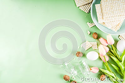 Pesah, jewish Passover holiday background Stock Photo