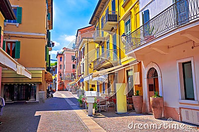 Peschiera del Garda colorful Italian architecture view Stock Photo