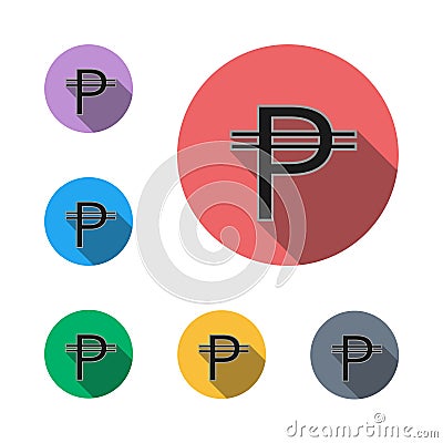 Peso icon symbol flat graphic symbol Stock Photo