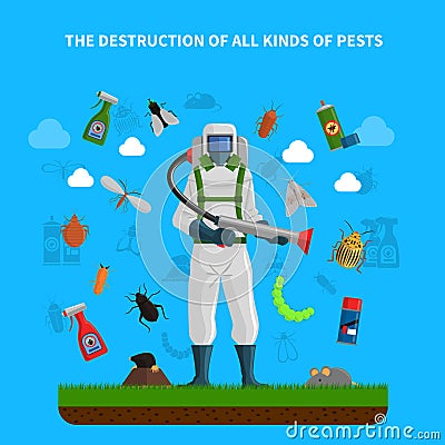 Pest Control Concept Vector Illustration