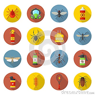 Pest control icon set Vector Illustration