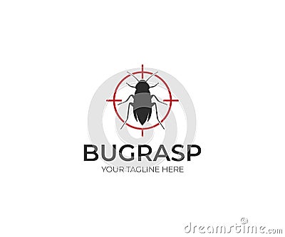 Pest Control Logo Template. Insect Vector Design Vector Illustration