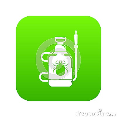 Pest control poison icon green vector Vector Illustration