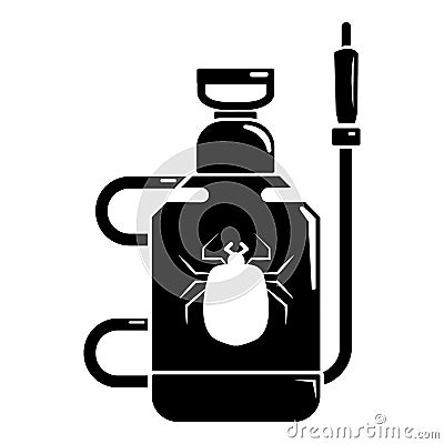 Pest control poison icon, simple black style Vector Illustration