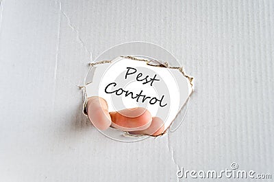 Pest control text concept Stock Photo