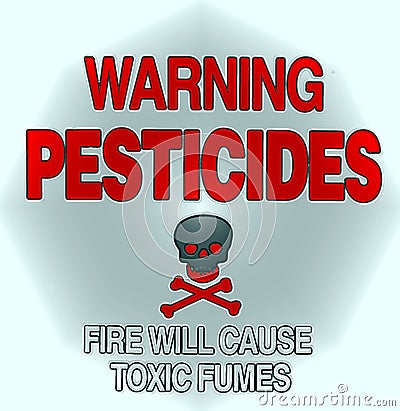 Pesticide warning Stock Photo