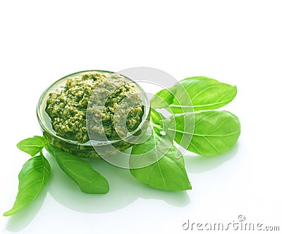 Pesto sauce Stock Photo