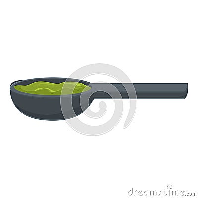 Pesto sauce spoon icon cartoon vector. Utensil mug Vector Illustration