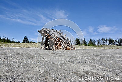 Pesuta Shipwreck in Naikoon Provincial Park Stock Photo