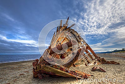 Pesuta Shipwreck Stock Photo