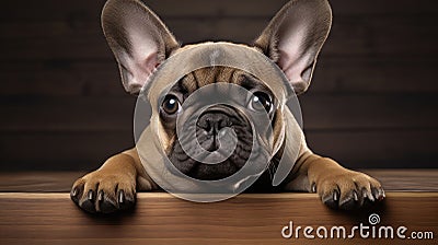 pet bulldog frenchie Cartoon Illustration