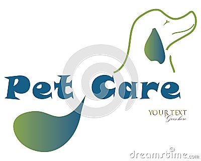 Pet care clinic vector illustration logo Vector Illustration