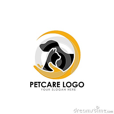 Pet care logo design template. pet car vector icon illustration Vector Illustration