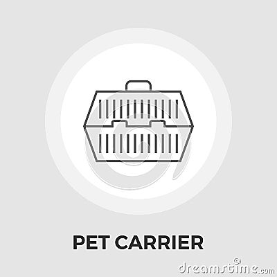 Pet Carrier Flat Icon Vector Illustration