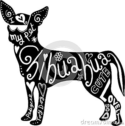 Pet Chihuahua Dog Cartoon Illustration