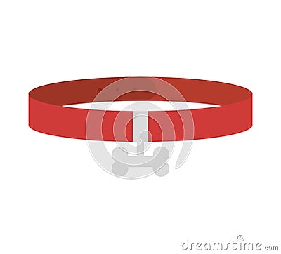 Pet collar isolated icon Vector Illustration