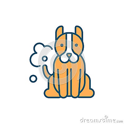 Pet dander RGB color icon Vector Illustration