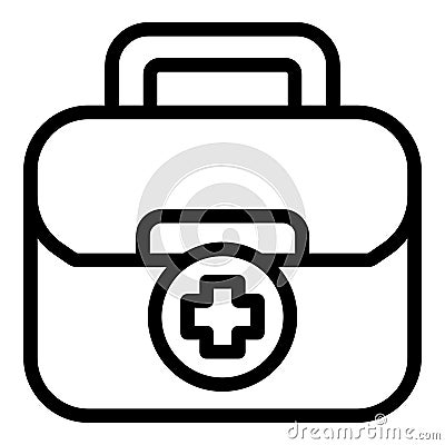 Pet first aid kit icon outline vector. Dog pet Stock Photo