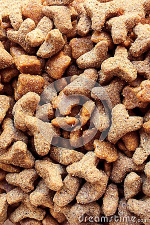 Ingredient, complete, pile, nobody, meal, cookie, pet-food, canine, treat, nutrient, grain, lunch, small, tasty, detail, meat, pup Stock Photo