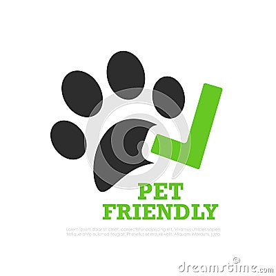 Pet friendly icon Vector Illustration