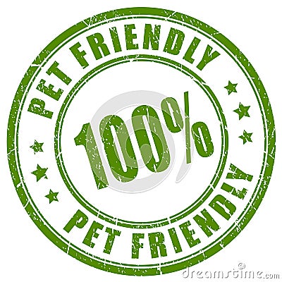 Pet friendly vector stamp Vector Illustration