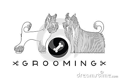 Pet grooming poster Vector Illustration